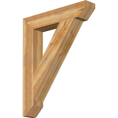 Ekena Millwork Traditional Slat Rough Sawn Bracket, Western Red Cedar, 6"W x 34"D x 42"H BKT06X34X42TRA06RWR